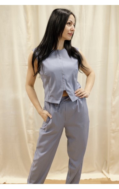 Completo con Gillet e Pantalone Gessato