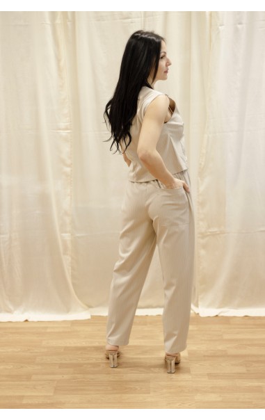 Completo con Gillet e Pantalone Gessato