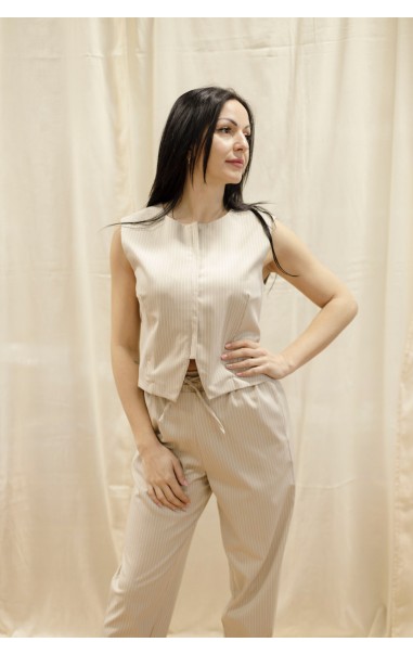 Completo con Gillet e Pantalone Gessato