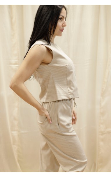 Completo con Gillet e Pantalone Gessato